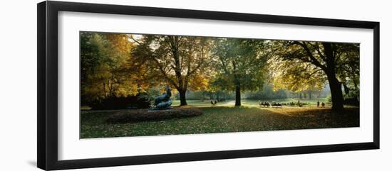 Trees in a Formal Garden, Le Jardin Du Luxembourg, Paris, France-null-Framed Photographic Print