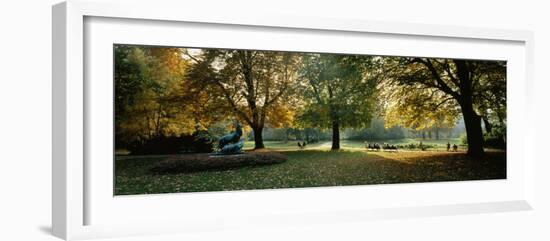 Trees in a Formal Garden, Le Jardin Du Luxembourg, Paris, France-null-Framed Photographic Print