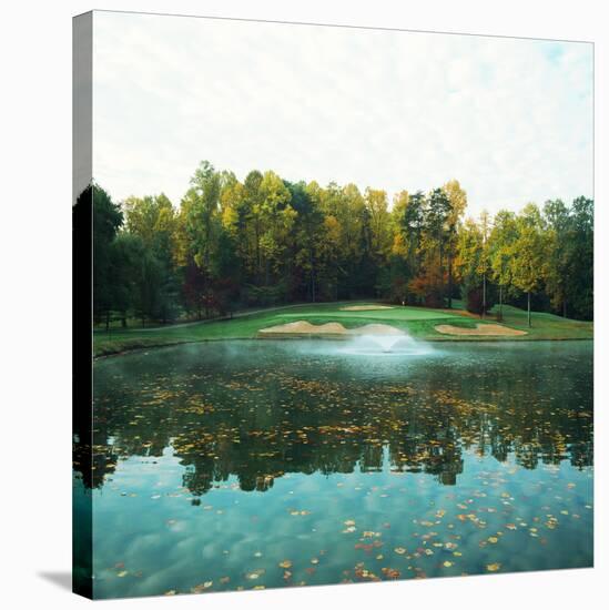 Trees in a Golf Course, Congressional Country Club, 11th Gold Nine, Potomac, Maryland, USA-null-Stretched Canvas