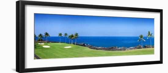 Trees in a Golf Course, Kona Country Club Ocean Course, Kailua Kona, Hawaii-null-Framed Premium Photographic Print