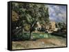 Trees in a Park, Jas De Bouffan, 1885-1887-Paul Cézanne-Framed Stretched Canvas