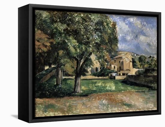 Trees in a Park, Jas De Bouffan, 1885-1887-Paul Cézanne-Framed Stretched Canvas