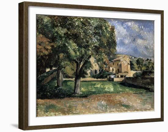 Trees in a Park, Jas De Bouffan, 1885-1887-Paul Cézanne-Framed Giclee Print