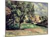 Trees in a Park, Jas de Bouffan, 1885-87-Paul Cézanne-Mounted Giclee Print