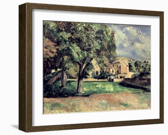 Trees in a Park, Jas de Bouffan, 1885-87-Paul Cézanne-Framed Giclee Print