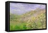 Trees in Blossom-Claude Monet-Framed Stretched Canvas