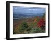 Trees in Fall Colours with Agricultural Land in the Background in Blue Ridge Parkway, Virginia, USA-James Green-Framed Photographic Print