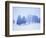 Trees in snow-covered landscape in winter-Herbert Kehrer-Framed Photographic Print