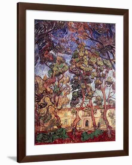 Trees in the Garden of Saint-Paul Hospital-Vincent van Gogh-Framed Giclee Print