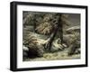 Trees in the Snow, C.1865-Gustave Courbet-Framed Giclee Print