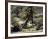 Trees in the Snow, C.1865-Gustave Courbet-Framed Giclee Print