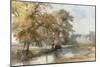 Trees on a Riverbank, Eaton, Norwich, 1847-John Middleton-Mounted Giclee Print