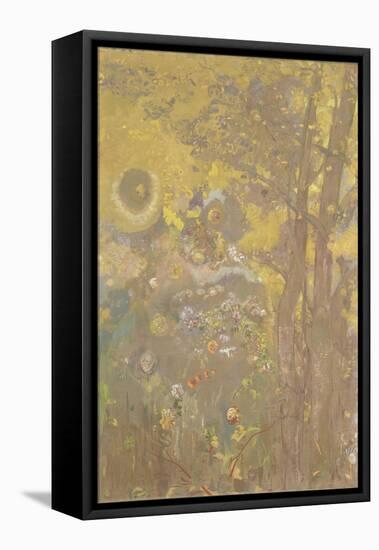 Trees on a Yellow Background, 1901-Odilon Redon-Framed Stretched Canvas