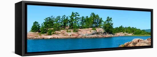 Trees on an Island, Red Island, Killarney, Ontario, Canada-null-Framed Stretched Canvas