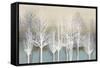 Trees on Aqua-Kate Bennett-Framed Stretched Canvas