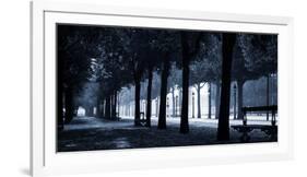 Trees on both sides of a walkway, Champs Elysees, Paris, France-null-Framed Photographic Print