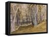 Trees on Box Hill-David Cox-Framed Stretched Canvas