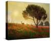 Trees, Poppies and Deer I-Chris Vest-Stretched Canvas