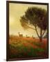 Trees, Poppies and Deer II-Chris Vest-Framed Premium Giclee Print