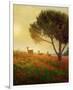 Trees, Poppies and Deer II-Chris Vest-Framed Premium Giclee Print