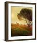 Trees, Poppies and Deer II-Chris Vest-Framed Art Print