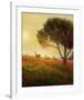 Trees, Poppies and Deer II-Chris Vest-Framed Art Print