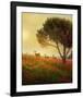 Trees, Poppies and Deer II-Chris Vest-Framed Art Print