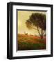 Trees, Poppies and Deer II-Chris Vest-Framed Art Print