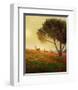 Trees, Poppies and Deer II-Chris Vest-Framed Art Print