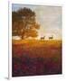 Trees, Poppies and Deer IV-Chris Vest-Framed Premium Giclee Print