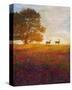 Trees, Poppies and Deer IV-Chris Vest-Stretched Canvas