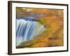 Trees Reflect in Cascade above Bond Falls on the Middle Fork of the Ontonagon River near Paulding I-Julianne Eggers-Framed Photographic Print