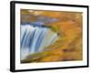 Trees Reflect in Cascade above Bond Falls on the Middle Fork of the Ontonagon River near Paulding I-Julianne Eggers-Framed Photographic Print