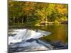 Trees Reflect in Cascade above Bond Falls on the Middle Fork of the Ontonagon River near Paulding I-Julianne Eggers-Mounted Photographic Print