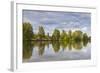 Trees Reflecting in the River Dordogne, Dordogne, France, Europe-Julian Elliott-Framed Photographic Print