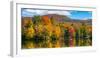 Trees reflection on water, Sally's Pond, West Bolton, Quebec, Canada-null-Framed Photographic Print