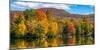 Trees reflection on water, Sally's Pond, West Bolton, Quebec, Canada-null-Mounted Photographic Print