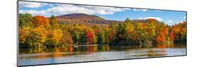 Trees reflection on water, Sally's Pond, West Bolton, Quebec, Canada-null-Mounted Photographic Print