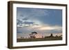 Trees Silhouetted Against a Pastel Sunset Sky in Chapada Dos Veadeiros National Park-Alex Saberi-Framed Photographic Print