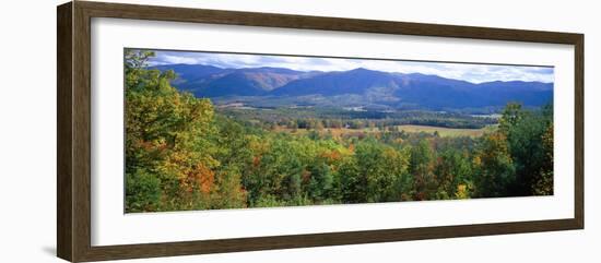 Trees with Mountain Range in the Background, Cades Cove, Great Smoky Mountains National Park-null-Framed Photographic Print