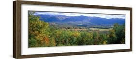 Trees with Mountain Range in the Background, Cades Cove, Great Smoky Mountains National Park-null-Framed Photographic Print