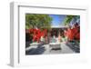 Trees with Red Ribbons at Pu Xian Temple in Lijiang Old Town, Lijiang, Yunnan, China, Asia-Andreas Brandl-Framed Photographic Print