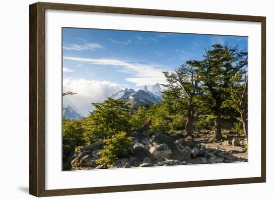 Trek Up to Mount Fitzroy from UNESCO World Heritage Site El Chalten, Argentina, South America-Michael Runkel-Framed Photographic Print