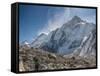 Trekkers and porters on a trail, Khumbu Valley, Nepal.-Lee Klopfer-Framed Stretched Canvas