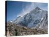 Trekkers and porters on a trail, Khumbu Valley, Nepal.-Lee Klopfer-Stretched Canvas