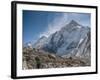 Trekkers and porters on a trail, Khumbu Valley, Nepal.-Lee Klopfer-Framed Photographic Print