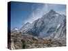 Trekkers and porters on a trail, Khumbu Valley, Nepal.-Lee Klopfer-Stretched Canvas