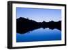 Trekkers are Reflected in the Cool Waters of Chilata Lagoon Outside the Town of Sorata, Bolivia-Sergio Ballivian-Framed Photographic Print