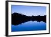 Trekkers are Reflected in the Cool Waters of Chilata Lagoon Outside the Town of Sorata, Bolivia-Sergio Ballivian-Framed Photographic Print