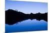 Trekkers are Reflected in the Cool Waters of Chilata Lagoon Outside the Town of Sorata, Bolivia-Sergio Ballivian-Mounted Photographic Print